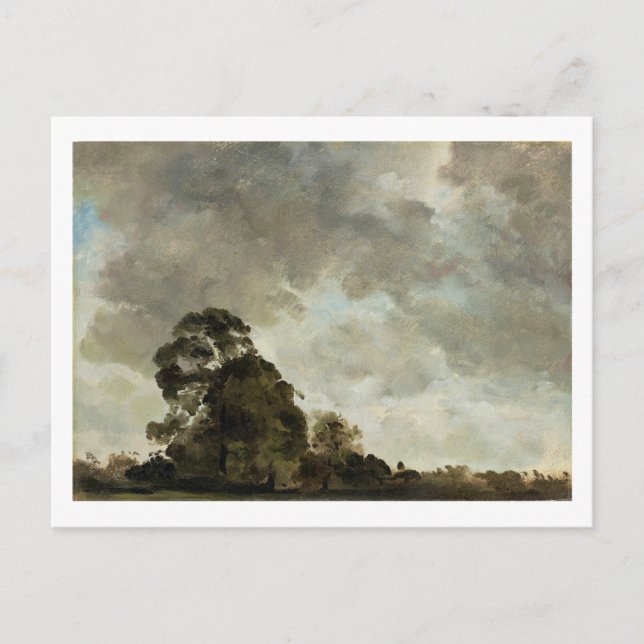 John Constable | Landskap i Hampstead, Träd och Vykort (Framsida)