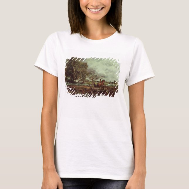 John Constable | Leaping Horse, c.1825 (olja på Tee Shirt (Framsida)