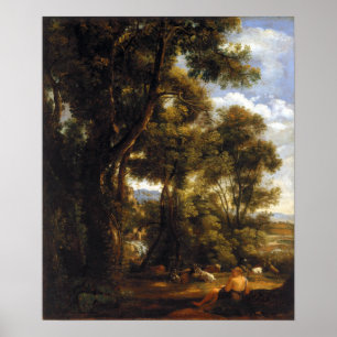 John Constable Ligcape med Goatherd och Goats Poster