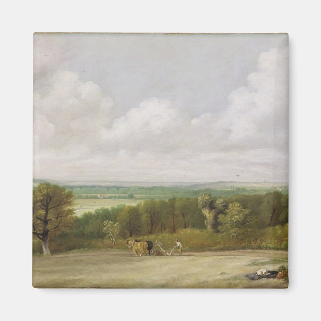 John Constable | Liggande: Plowing Scene in Suf Magnet (Framsidan)