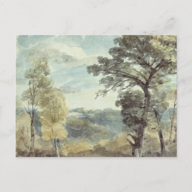 John Constable | Liggande tillsammans med Träd och Vykort (Framsida)