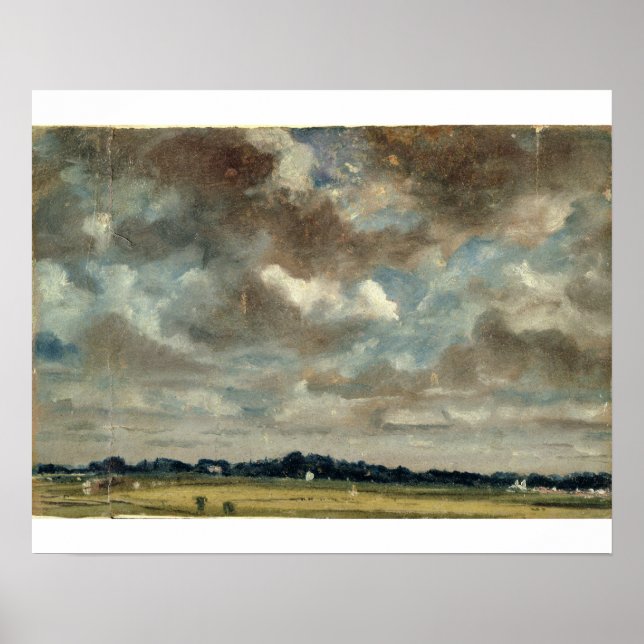 John Constable | Omfattande liggande med Grått Clo Poster (Framsidan)