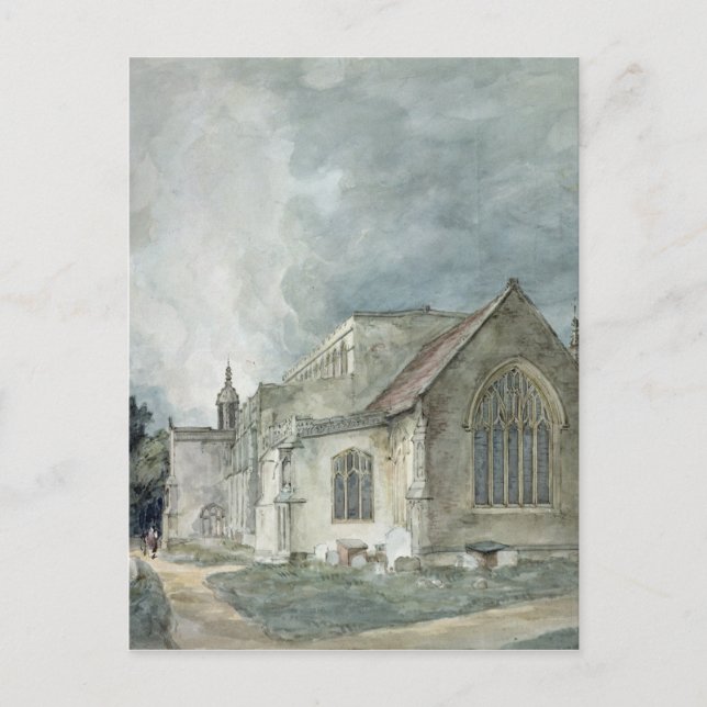 John Constable | Öster Bergholt Church, 1805-11 Vykort (Framsida)