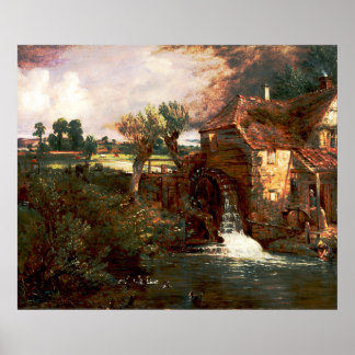 John Constable - Parham Mill (modifierad) Poster