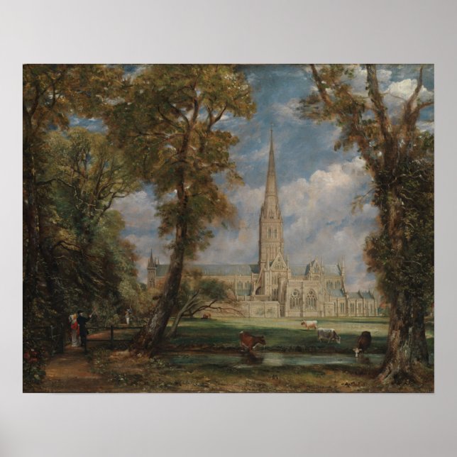 John Constable | Salisbury Cathedral från Bish Poster (Framsidan)