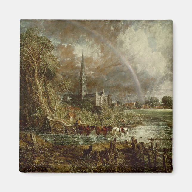 John Constable | Salisbury Cathedral från Mead Magnet (Framsidan)