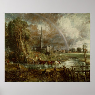 John Constable Salisbury Cathedral från Mead Poster