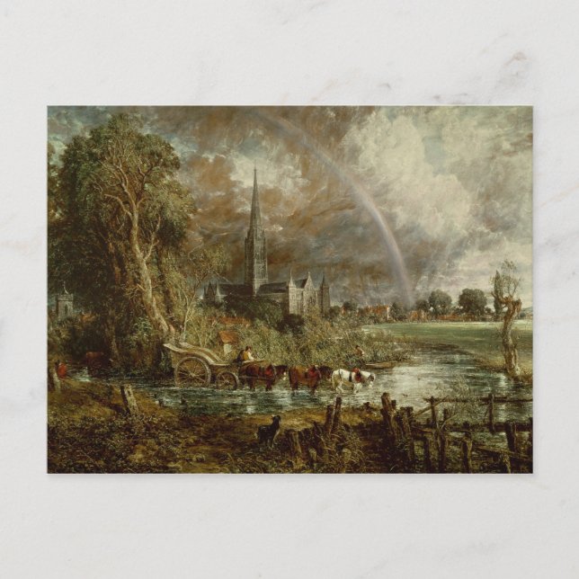 John Constable | Salisbury Cathedral från Mead Vykort (Framsida)