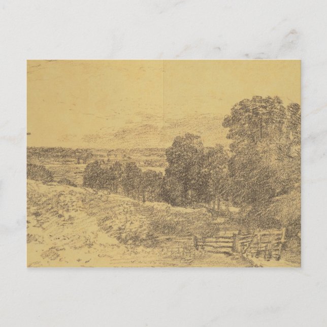 John Constable | Skiss för målarfärg Vykort (Framsida)