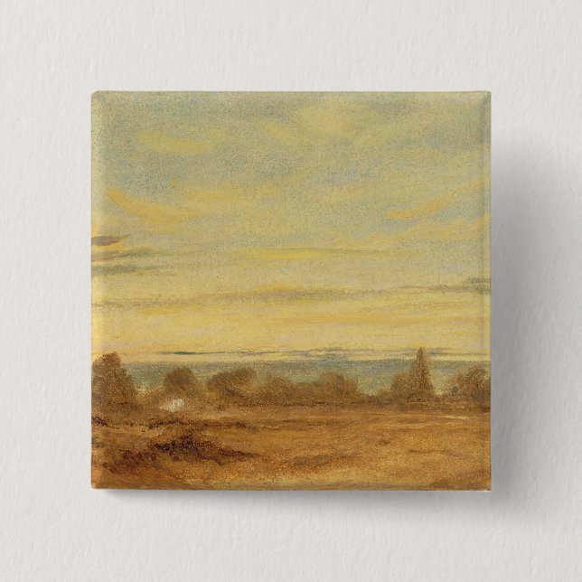 John Constable | Sommar - kvällslandskap (olja o Knapp (Framsida)