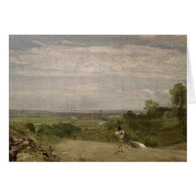 John Constable | Sommarmorgon: Dedham från Langh Hälsningskort (Framsidan Horizontal)
