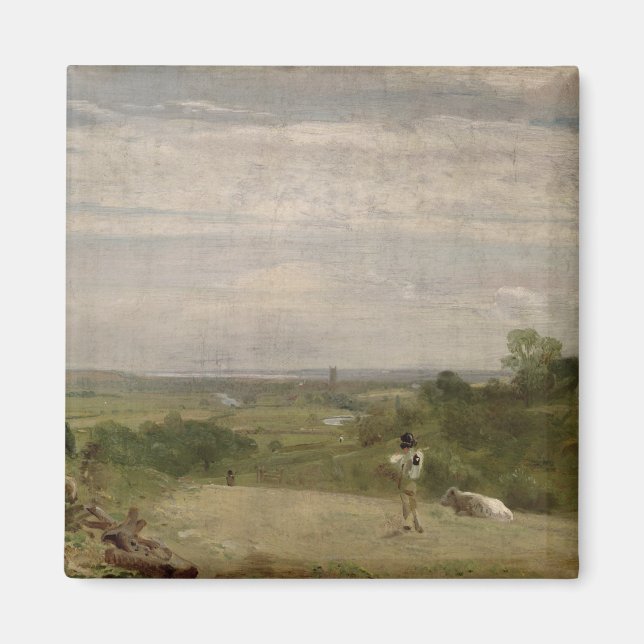 John Constable | Sommarmorgon: Dedham från Langh Magnet (Framsidan)