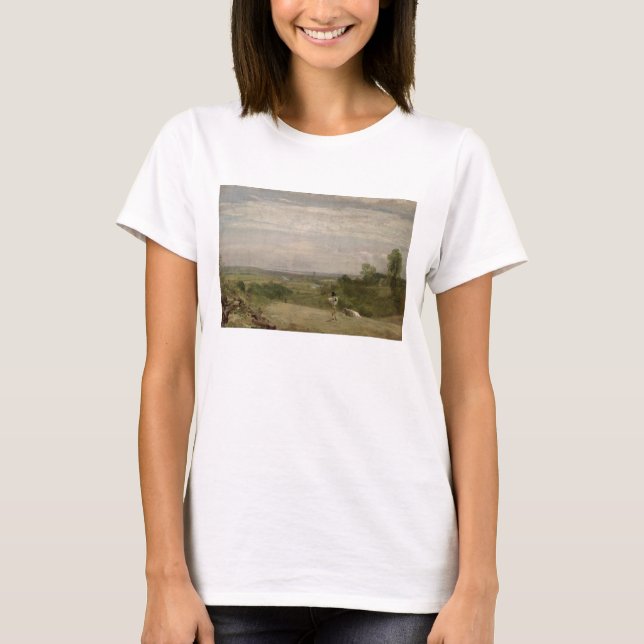 John Constable | Sommarmorgon: Dedham från Langh Tee Shirt (Framsida)