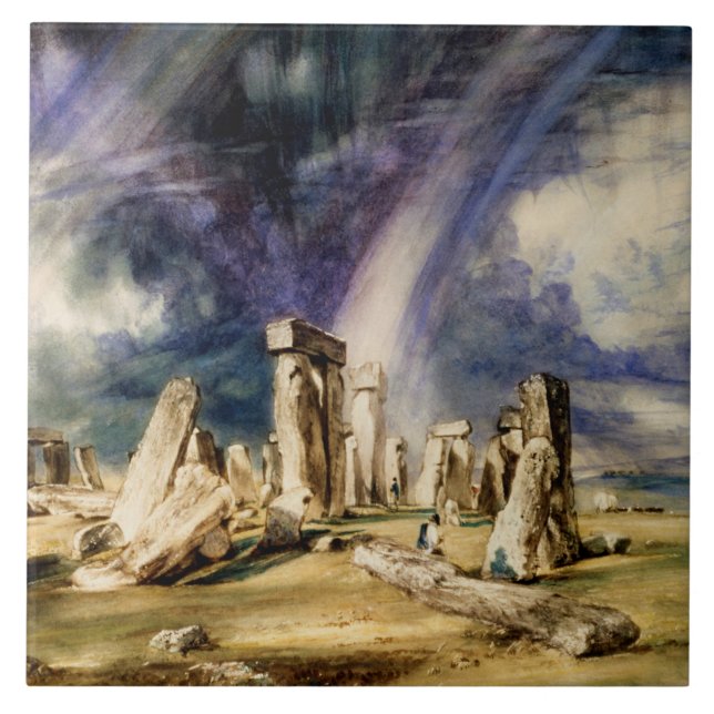 John Constable - Stonehenge Kakelplatta (Framsidan)