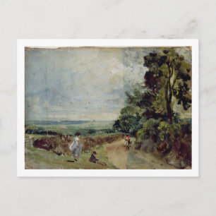John Constable Vägtransport Land med träd och fi Vykort