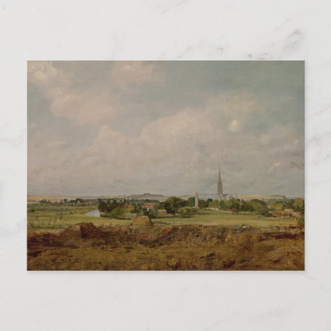 John Constable | Vy över Salisbury Vykort (Framsida)