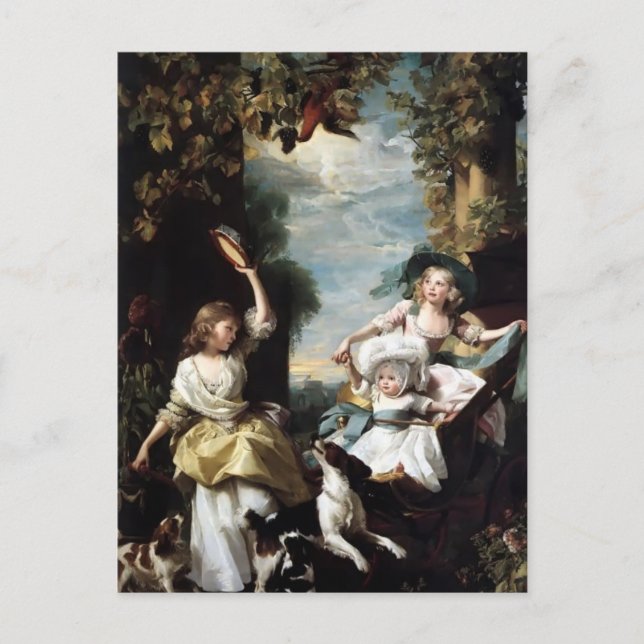 John Copley-Three yngsta döttrar av George III Vykort (Framsida)