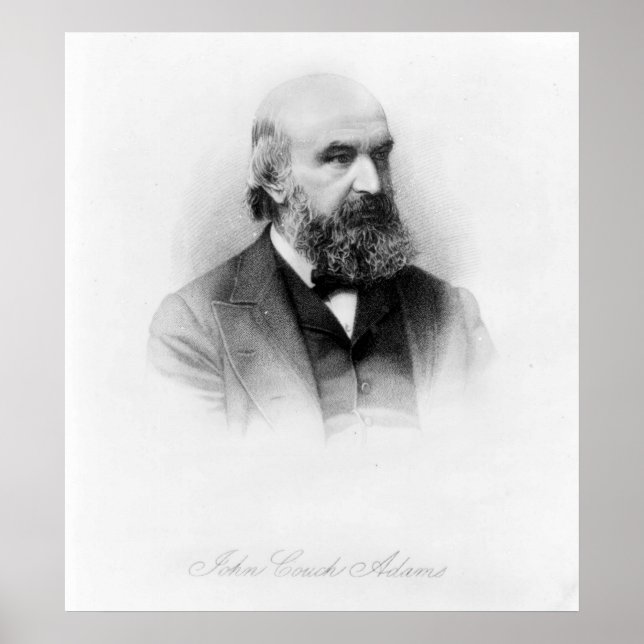 John Couch Adams, graverad av George J. Stodart Poster (Framsidan)