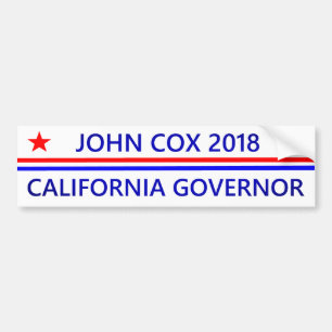 John Cox regulator Kalifornien 2018 Bildekal