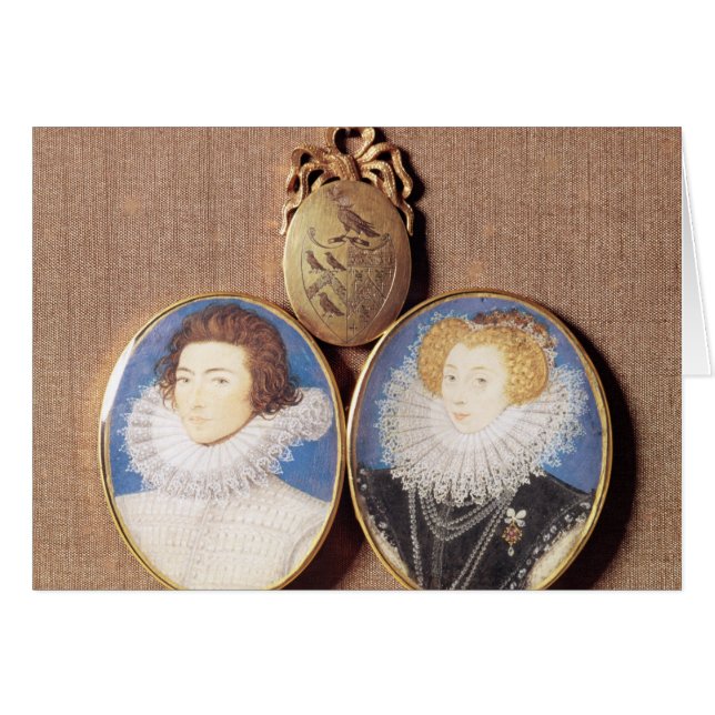 John Croker och hans fru Frances Hälsningskort (Framsidan Horizontal)