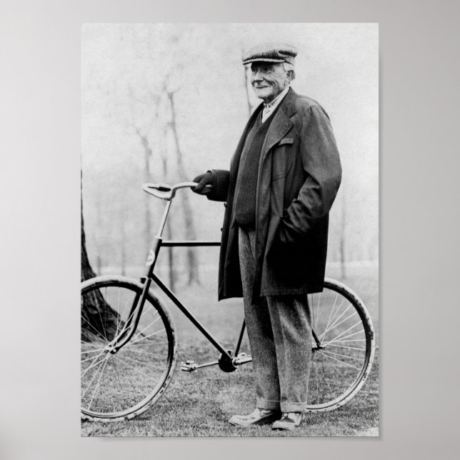 John D. Rockefeller med Bicycle - 1913 Poster (Framsidan)