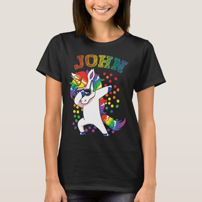 John Dabbing Unicorn T Shirt (Framsida)
