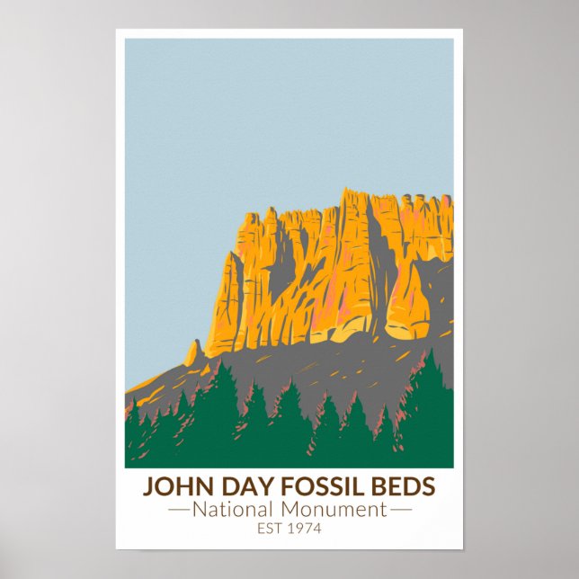 John Day Fossil Beds National Monument Oregon Poster (Framsidan)