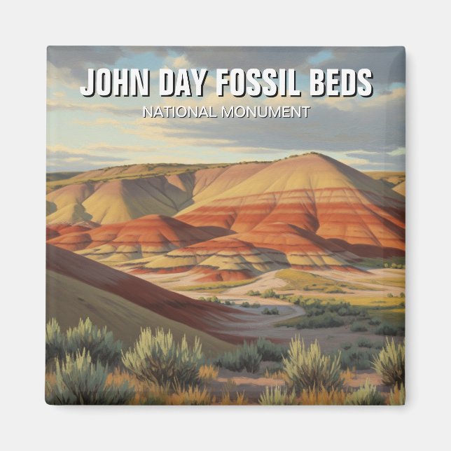 John Day Fossil Beds nationalmonument Oregon Magnet (Framsidan)