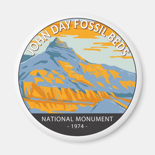 John Day Fossil Beds nationalmonument Oregon Magnet (Framsidan)
