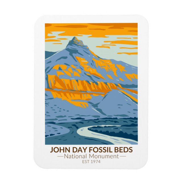 John Day Fossil Beds nationalmonument Oregon Magnet (Vertikal)