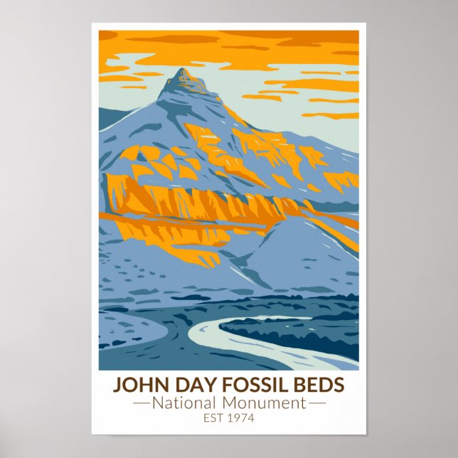 John Day Fossil Beds nationalmonument Oregon Poster (Framsidan)
