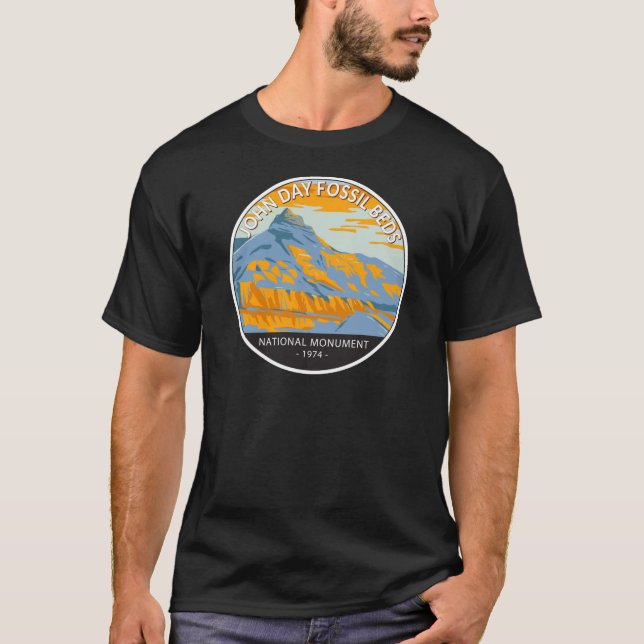 John Day Fossil Beds nationalmonument Oregon T Shirt (Framsida)