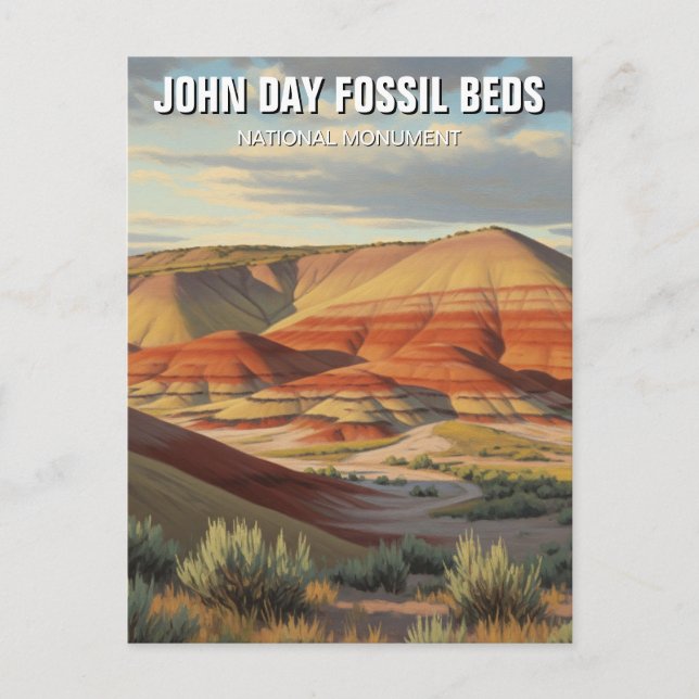 John Day Fossil Beds nationalmonument Oregon Vykort (Framsida)