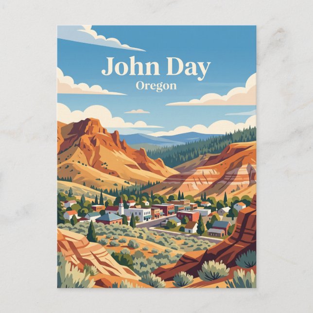 John Day, Oregon Vykort (Framsida)