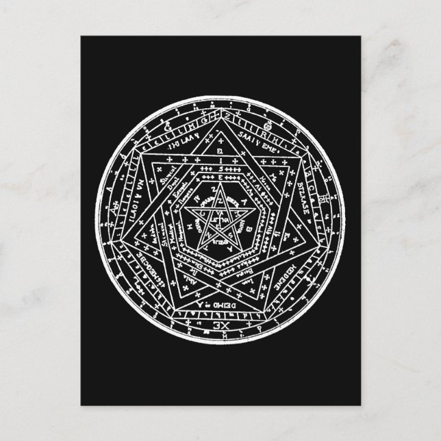 John Dee Tablet Vykort (Framsida)