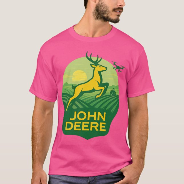 John Deere - stil T Shirt (Framsida)