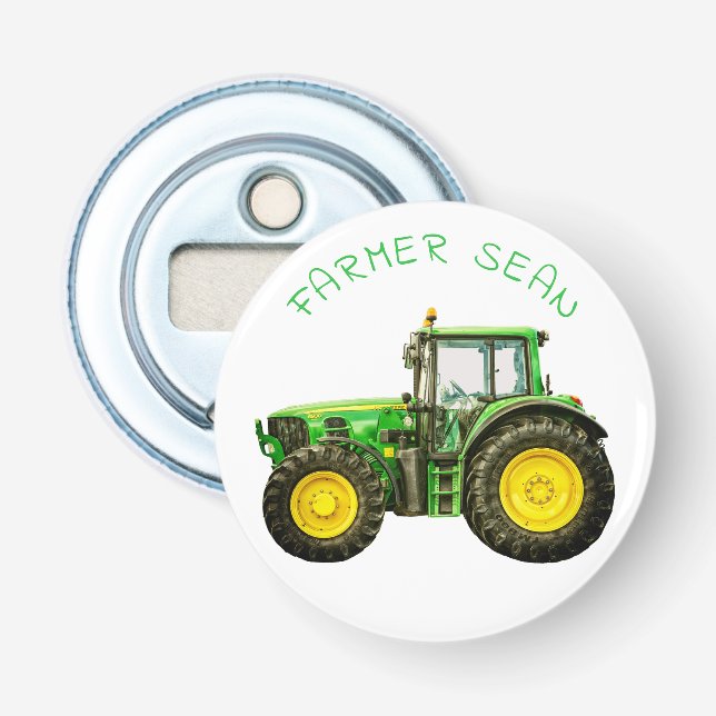 John Deere Traktor för bönder Flasköppnare (Framsidan)