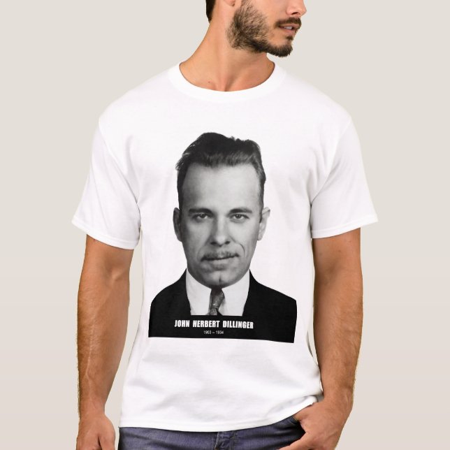 JOHN DILLINGER T-TRÖJA T SHIRT (Framsida)