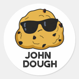 John Dough Funny Baking Pun Runt Klistermärke