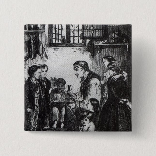 John dunkar undervisningbarn i hans hem knapp (Framsida)