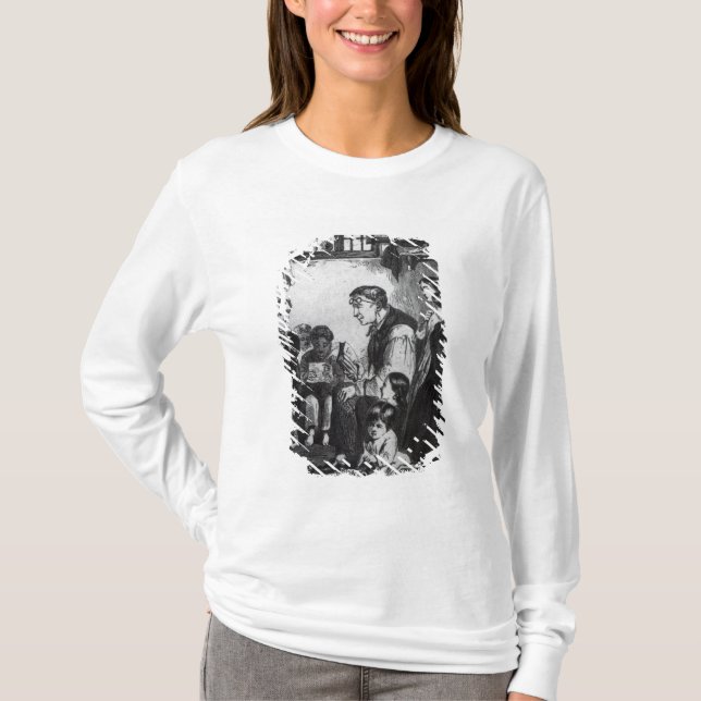 John dunkar undervisningbarn i hans hem tee shirt (Framsida)