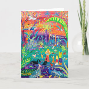 John Dyer Art Card Grattis på födelsedagen vid Zoo Helgkort