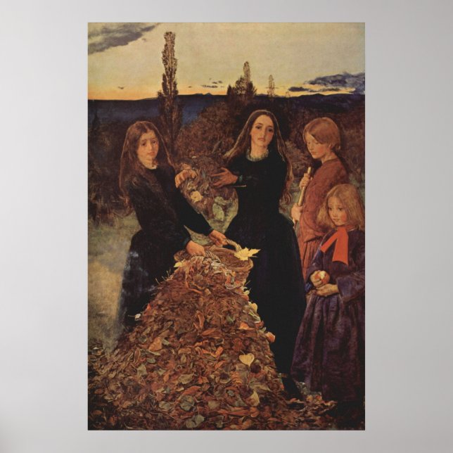 John Everett Millais - hösten Poster (Framsidan)