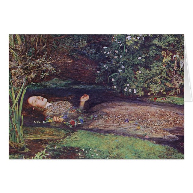 John Everett Millais Ophelia Hälsningskort (Framsidan Horizontal)