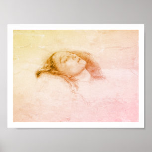 John Everett Millais - Ophelia (studieutkast) Poster