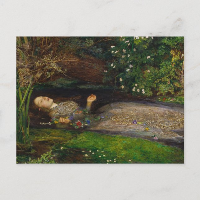 John Everett Millais - Ophelia Vykort (Framsida)
