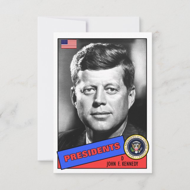 John F. Kennedy Baseball Card (Framsida)