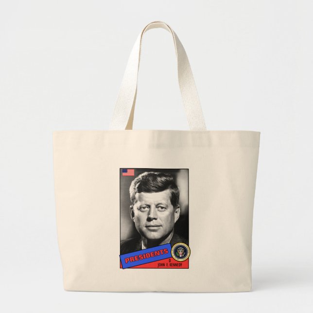 John F. Kennedy Basebollkort Jumbo Tygkasse (Framsidan)