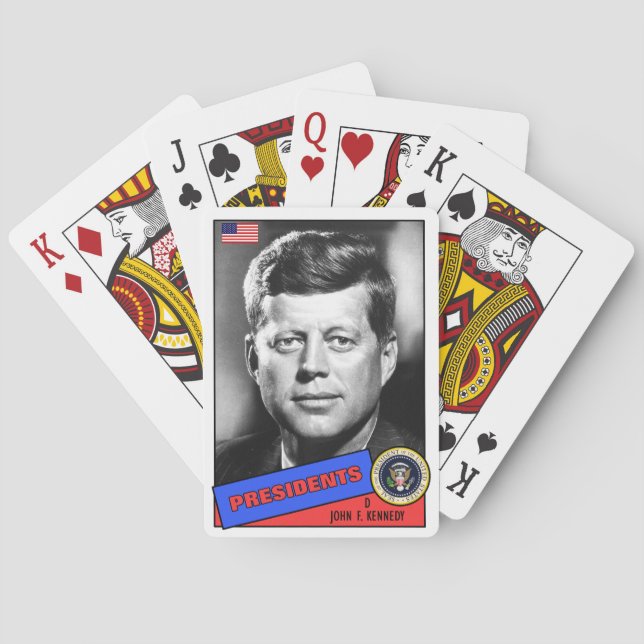 John F. Kennedy Basebollkort Kortlek (Baksidan)