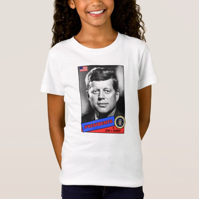 John F. Kennedy Basebollkort T Shirt (Framsida)